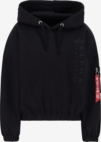 ALPHA INDUSTRIES Sweatshirt in Black: front