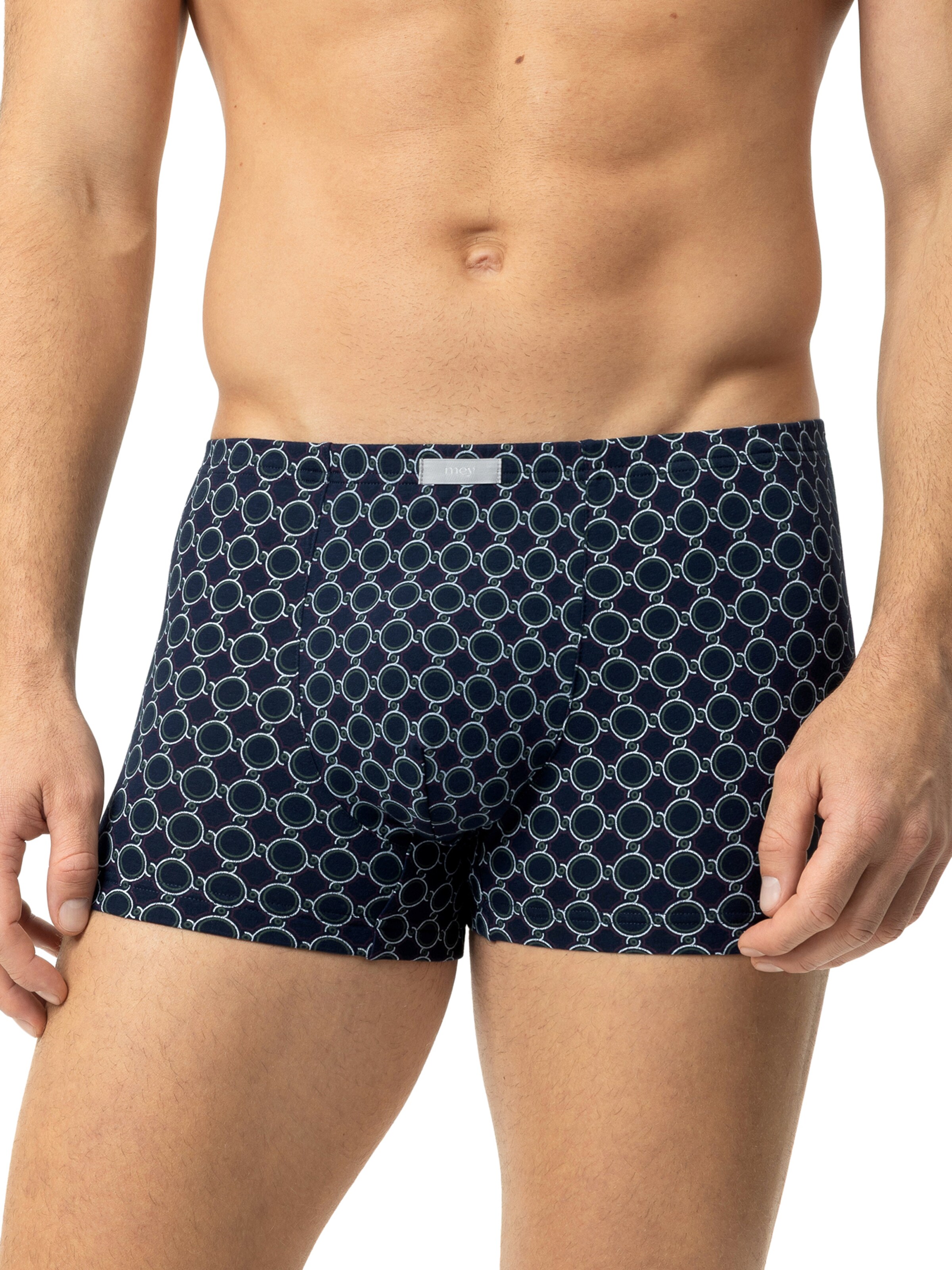Mey Boxershorts 'Sleek Circles' in Blauw: voorkant