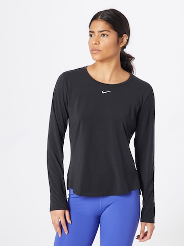 NIKE Sportshirt 'One Luxe' in Schwarz: predná strana