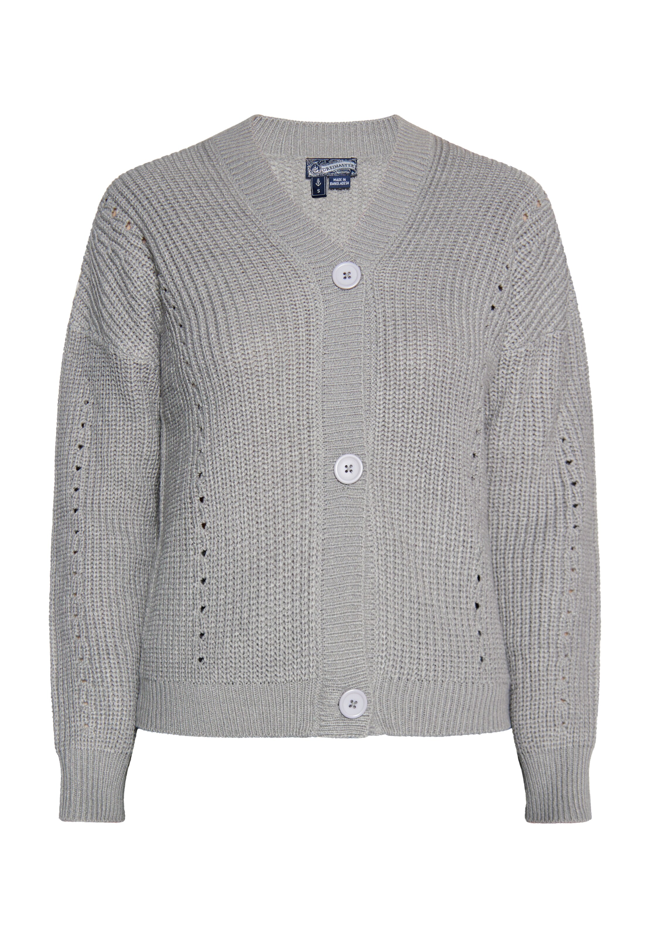DreiMaster Vintage Вязаная кофта в Серый: спереди