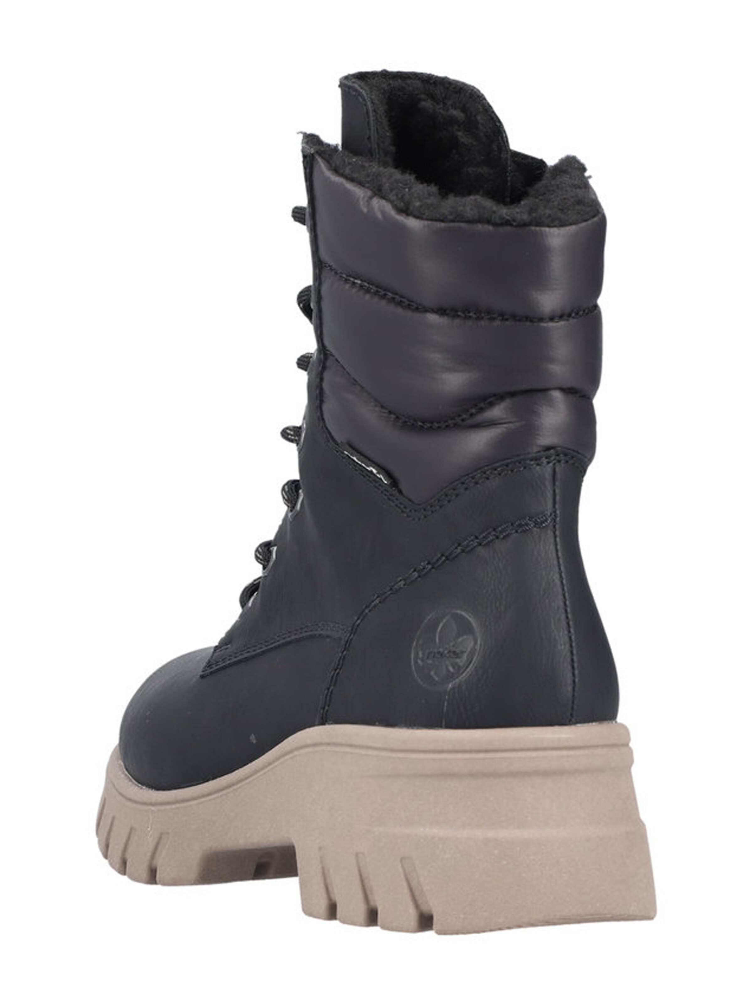 Rieker Lace-Up Ankle Boots in Black