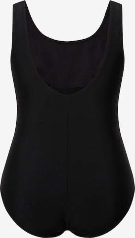 Ulla Popken T-shirt Swimsuit 'Alice' in Black