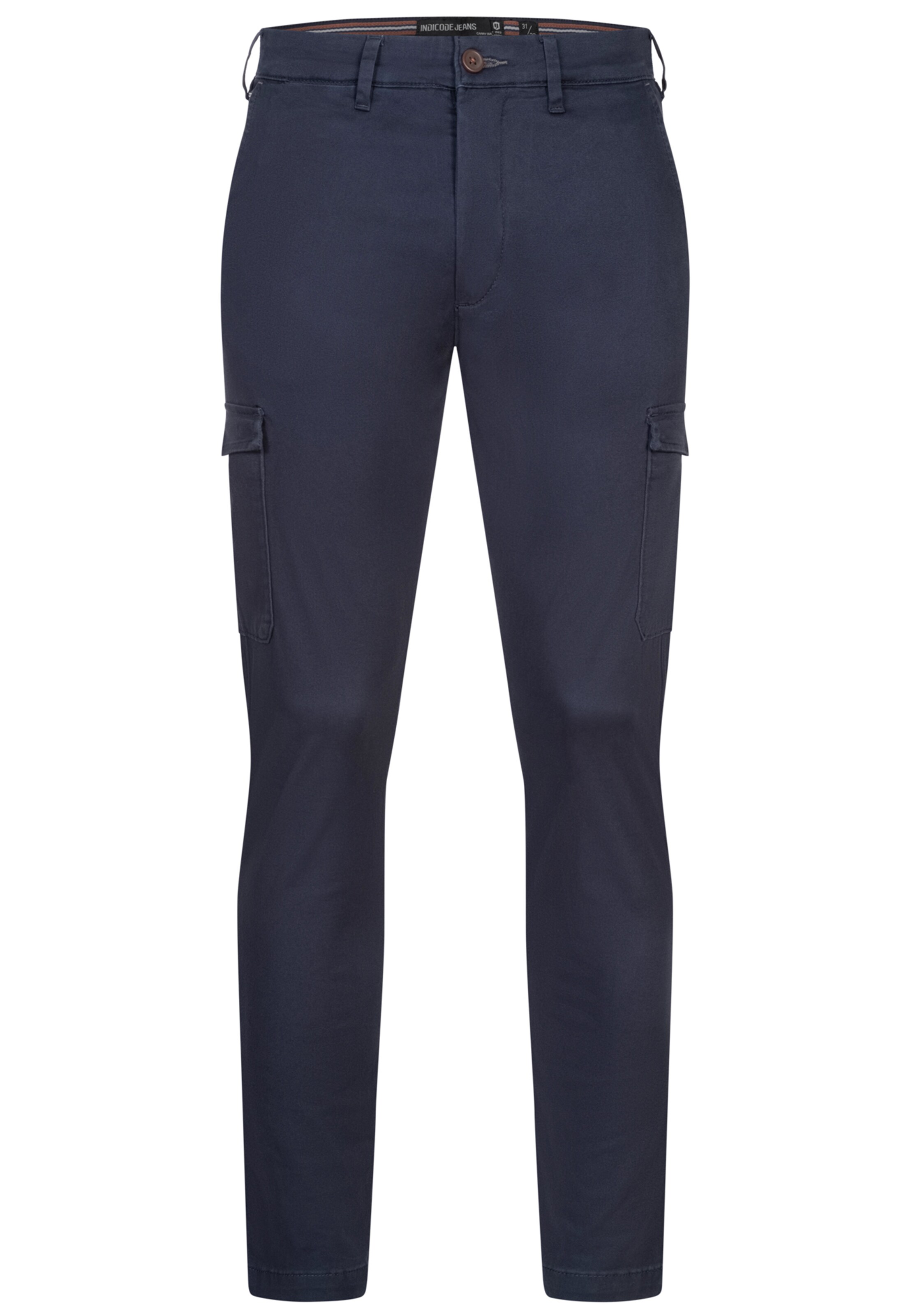INDICODE JEANS Cargobroek ' Walmie ' in Blauw: voorkant