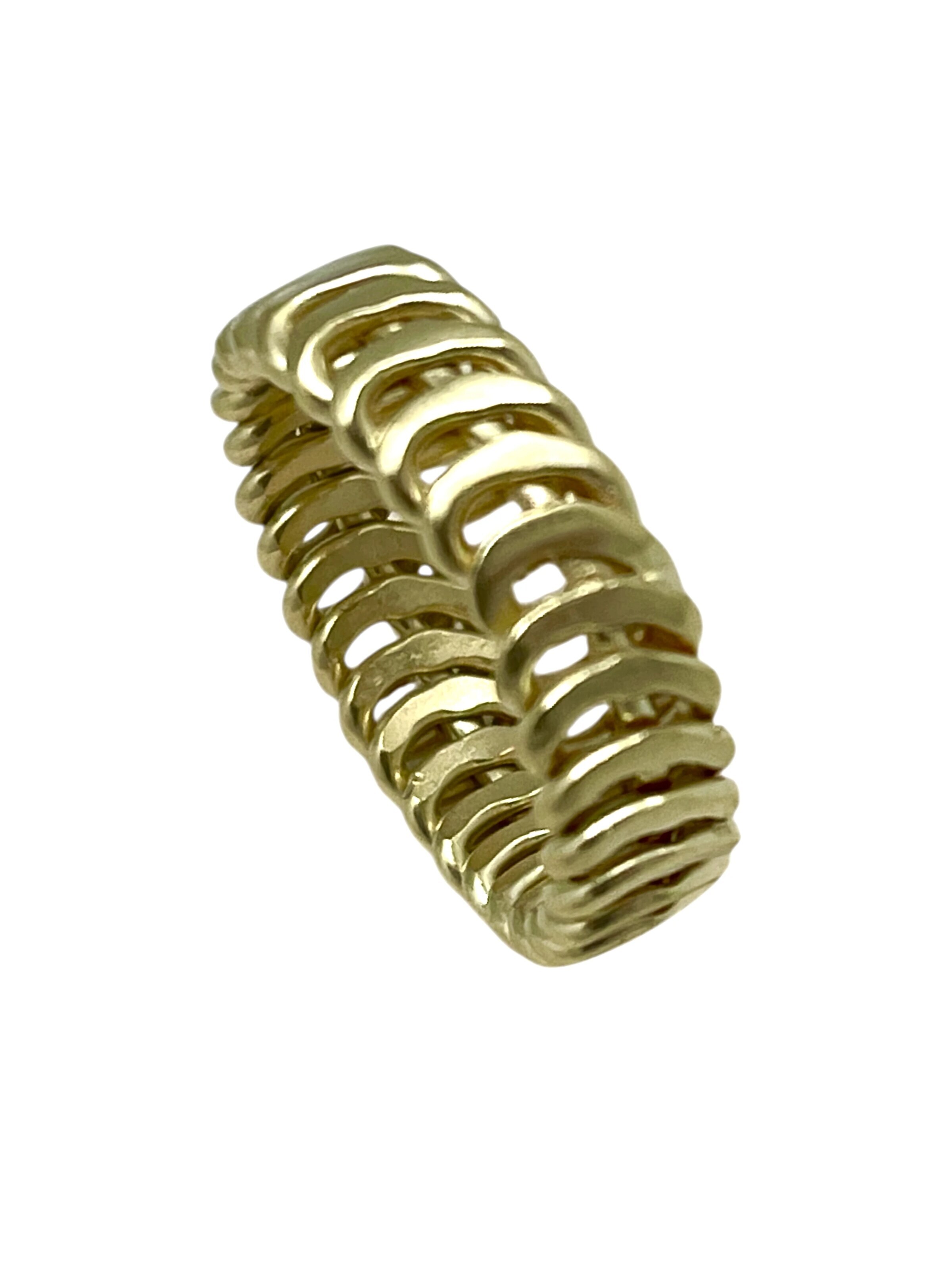 Gloria Mago Ring 'Marea ring in gold-plated brass. Size 16' in Gold: front