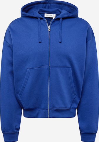 WEEKDAY Bluza rozpinana w kolorze niebieski: przód