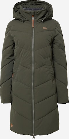 Ragwear Between-Seasons Coat 'Rebelka' in Green: front