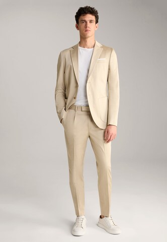 JOOP! Slimfit Bandplooibroek 'Bennet' in Beige