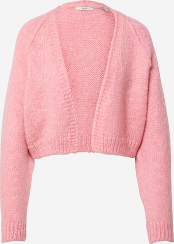 Cardigan ESPRIT en rose : devant