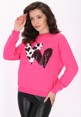 Sweat-shirt 'Fashion Look' faina en rose : devant