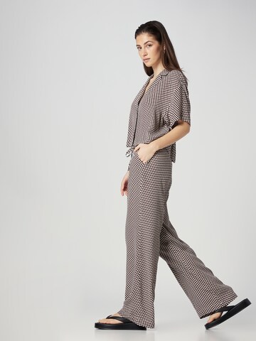 A LOT LESS Wide leg Trousers 'Leila' in Brown