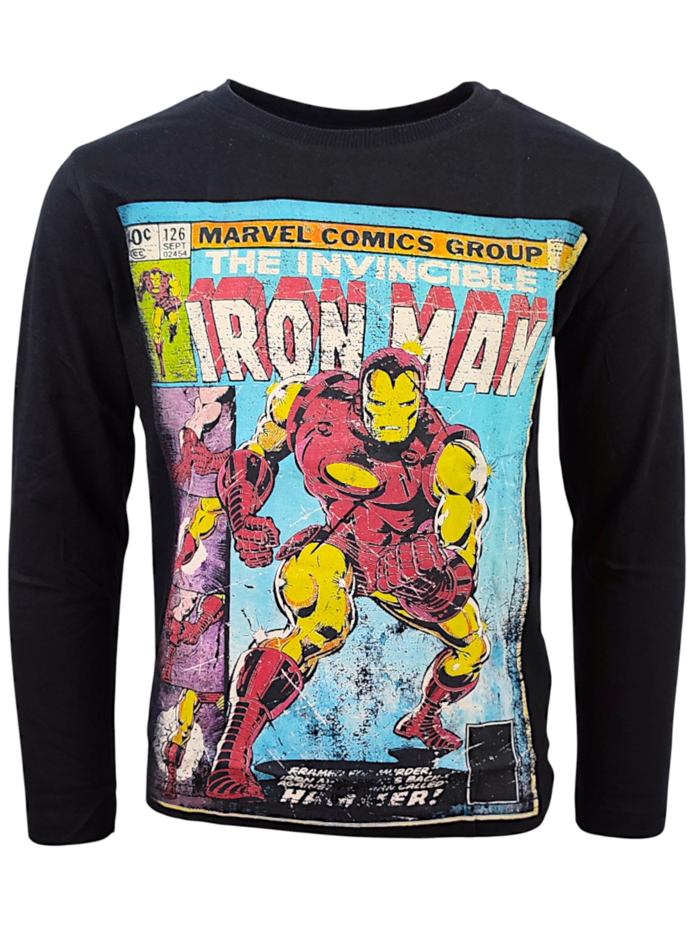 Marvel Avengers Shirt 'Iron Man'‌‌ in Schwarz: Vorderseite