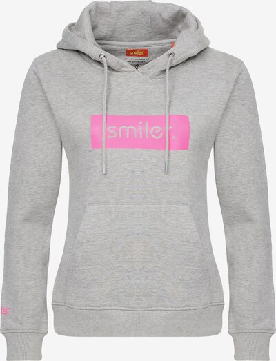 smiler. Sweatshirt 'Happy' in grau / pink, Produktansicht