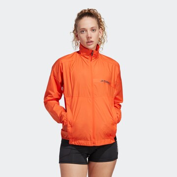 ADIDAS TERREX Outdoor Jacket 'Multi' in Orange: front