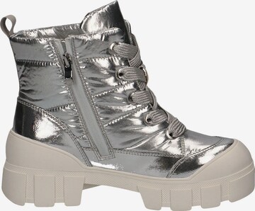 CAPRICE Lace-Up Ankle Boots in Silver