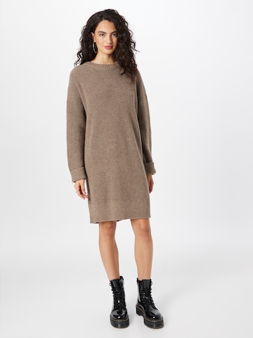 ONLY Knitted dress 'WIDA' in Brown: front