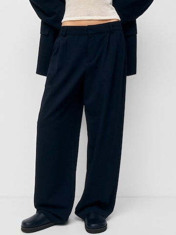 Pull&Bear Широка кройка Панталон с набор в синьо