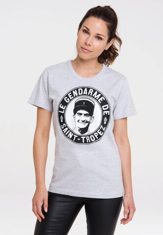 LOGOSHIRT Shirt 'Gendarm von St.-Tropez' in Grau: Vorderseite
