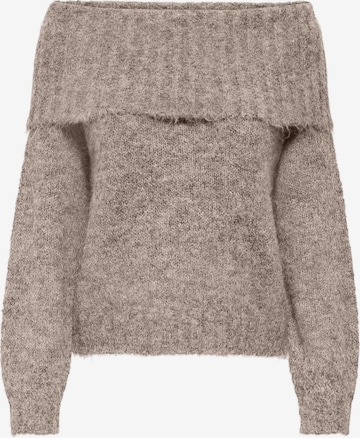 Pull-over 'ONLSHINE' ONLY en marron : devant