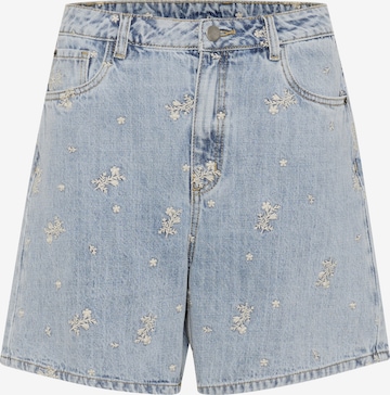 Pantalon 'Babeth' Kaffe en bleu : devant