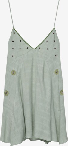 Pull&Bear Letnia sukienka w kolorze zielony: przód