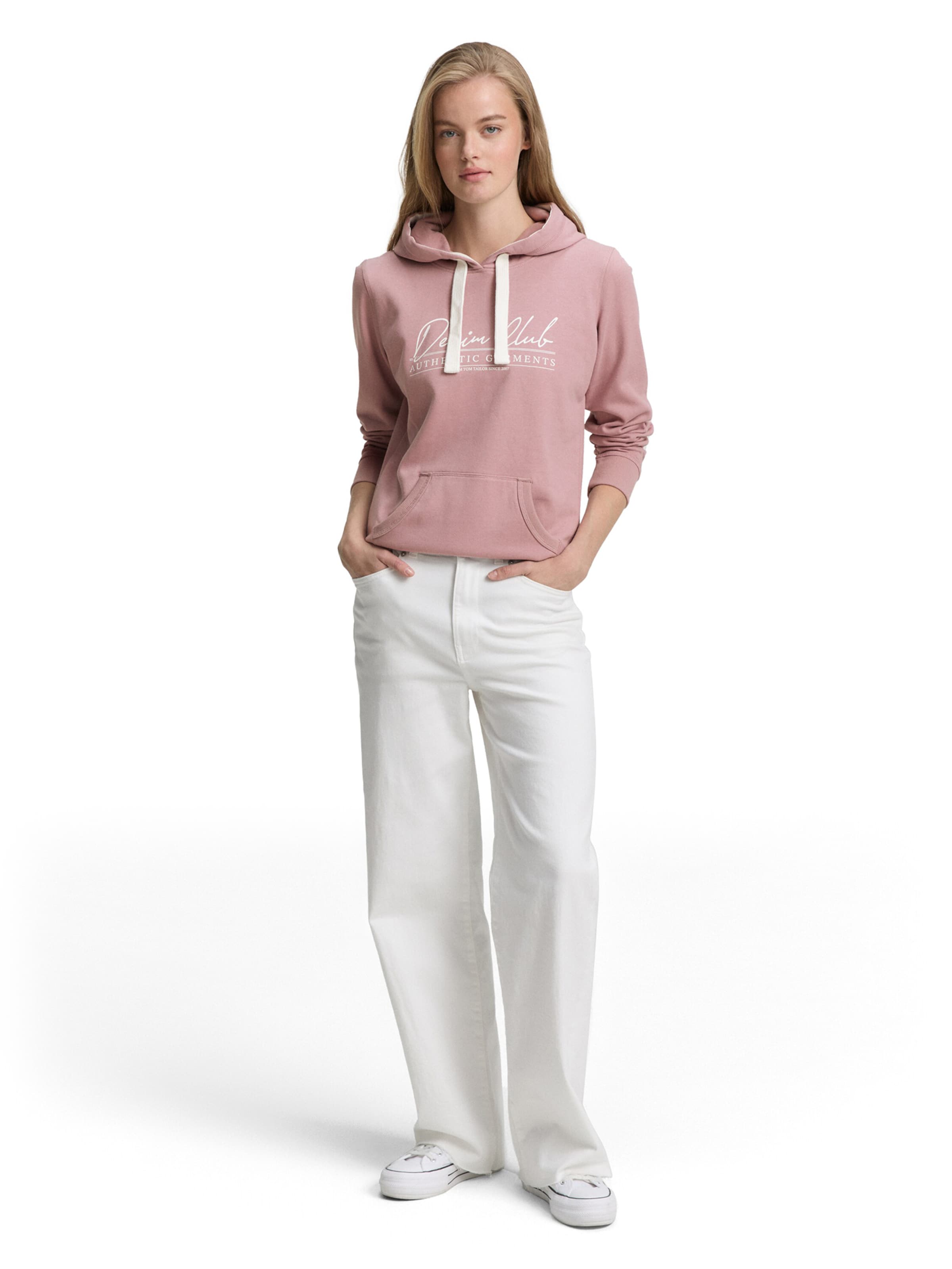 TOM TAILOR DENIM Свитшот в Ярко-розовый