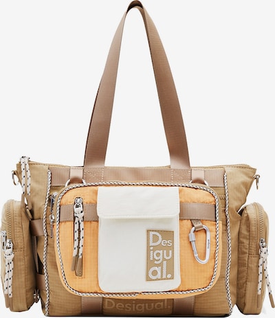 Desigual Sac de voyage en noisette / orange / blanc, Vue avec produit