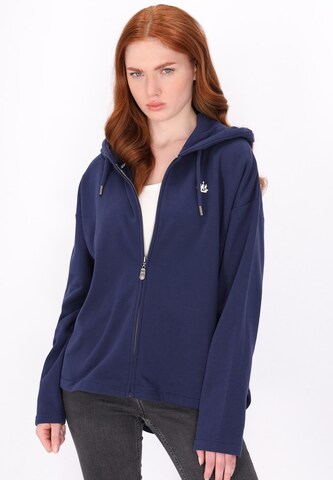 DreiMaster Vintage - Sudadera con cremallera en azul: frente