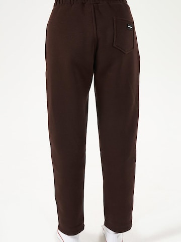LOUIS LECLER Slimfit Broek 'Elise' in Bruin