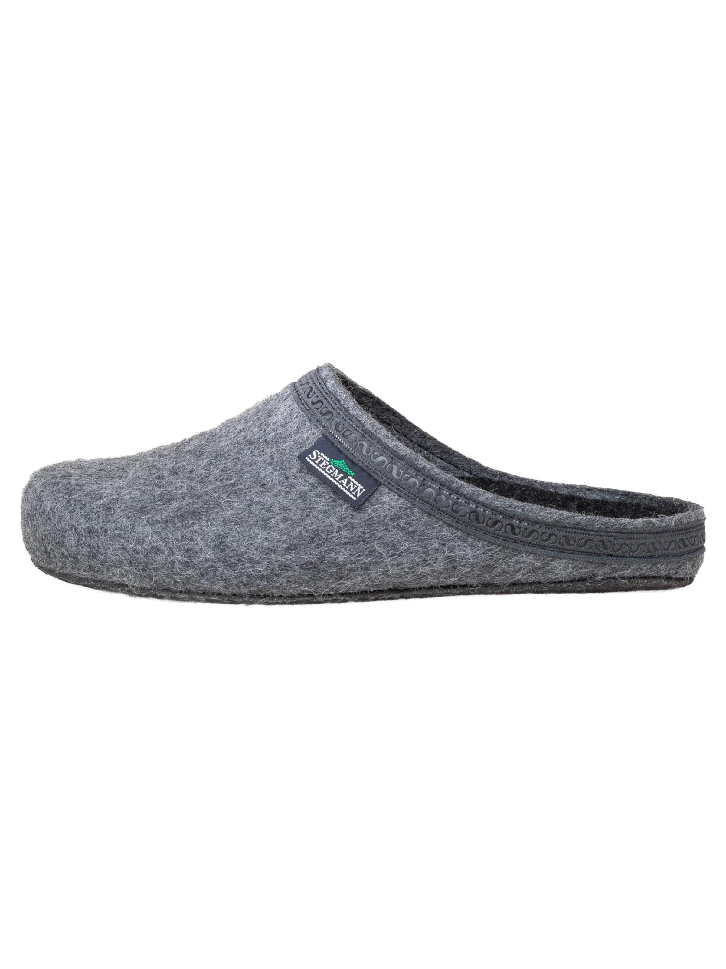 Stegmann Slippers 'Filz' in Grey: front