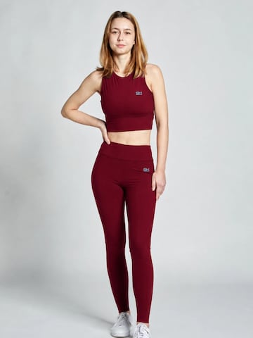 SPORTKIND - Skinny Leggings 'Leggings High Waist lang' en rojo: frente