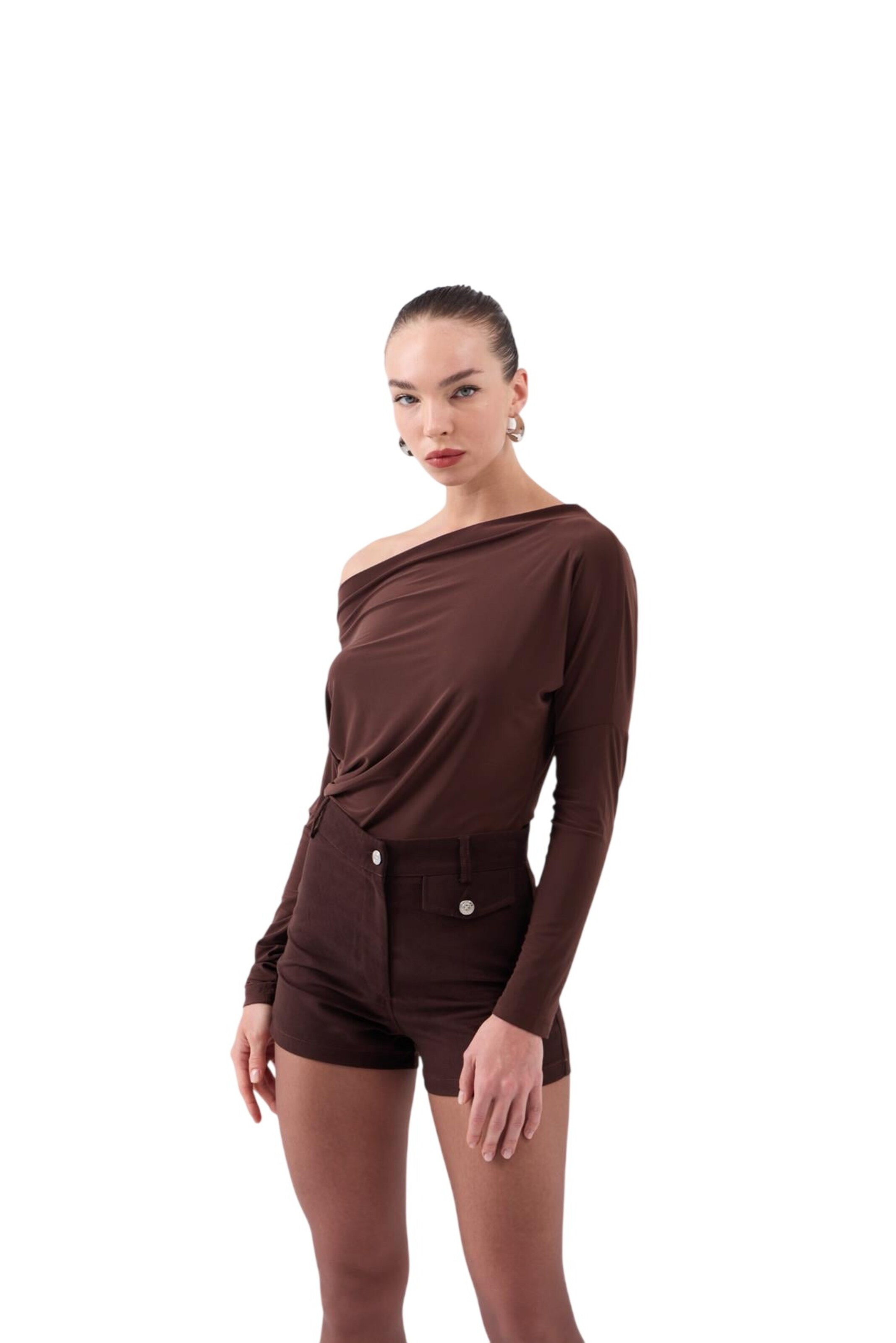 HOLLY LOLLY Bluse in Braun