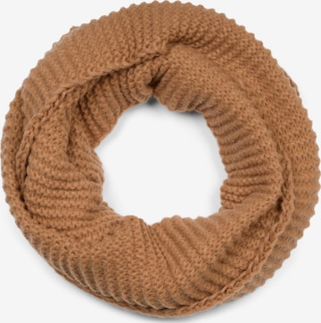 styleBREAKER Schlauchschal 'Strick Loop Wellenmuster' in Braun: Vorderseite