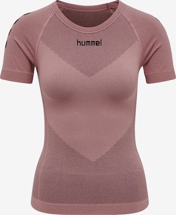Hummel Toiminnallinen paita 'First Seamless' värissä vaaleanpunainen: edessä