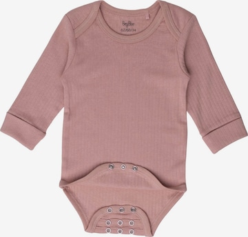 BergBiber Romper/Bodysuit 'Langarm Body AVA (mitwachsend)' in Pink: front