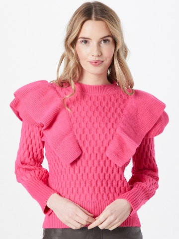 Warehouse Svetr 'Honeycomb' – pink: přední strana