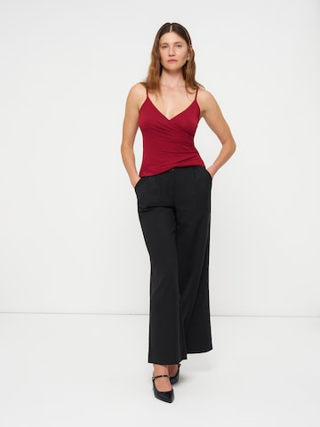 Anna Field - Pierna ancha Pantalón plisado en negro