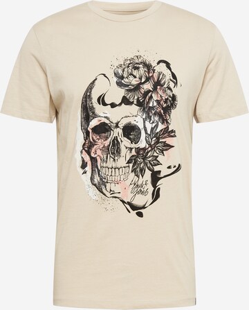 JACK & JONES Shirt 'SPIKE' in Beige: front