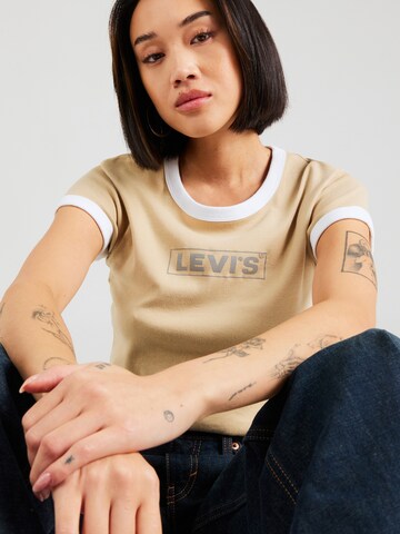 LEVI'S ® Paita 'Graphic Mini Ringer' värissä beige