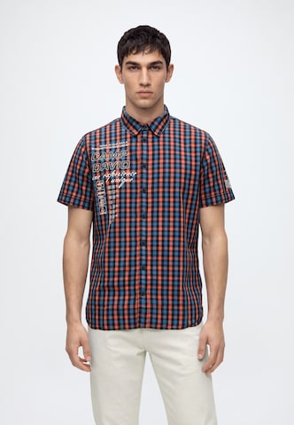 CAMP DAVID - Slim Fit Camisa em laranja: frente