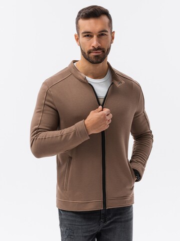 Ombre Sweatjacke 'B1071' in Braun: predná strana