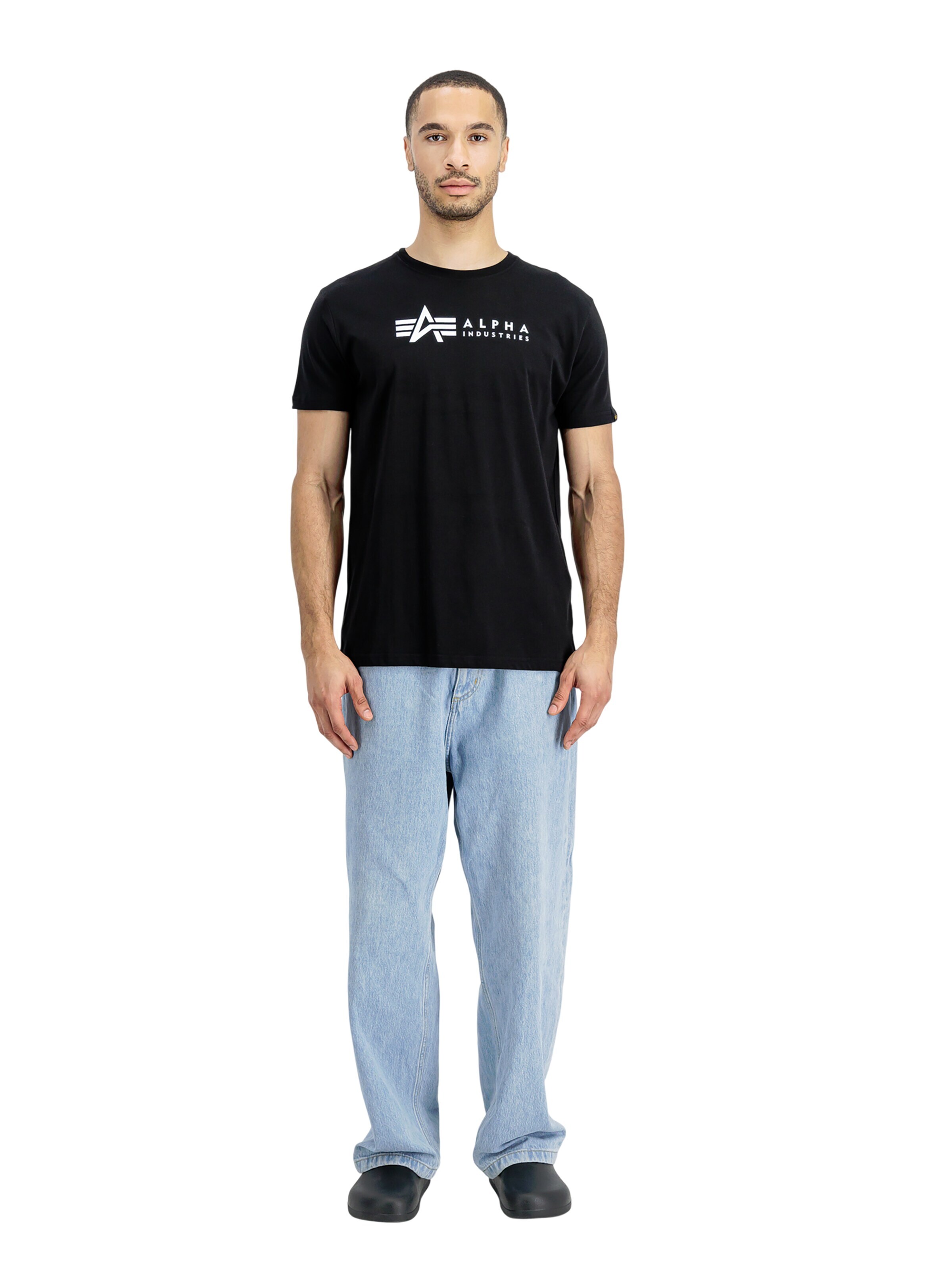 ALPHA INDUSTRIES Shirt‌‌‌‌‌‌‌‌ in Schwarz: Vorderseite