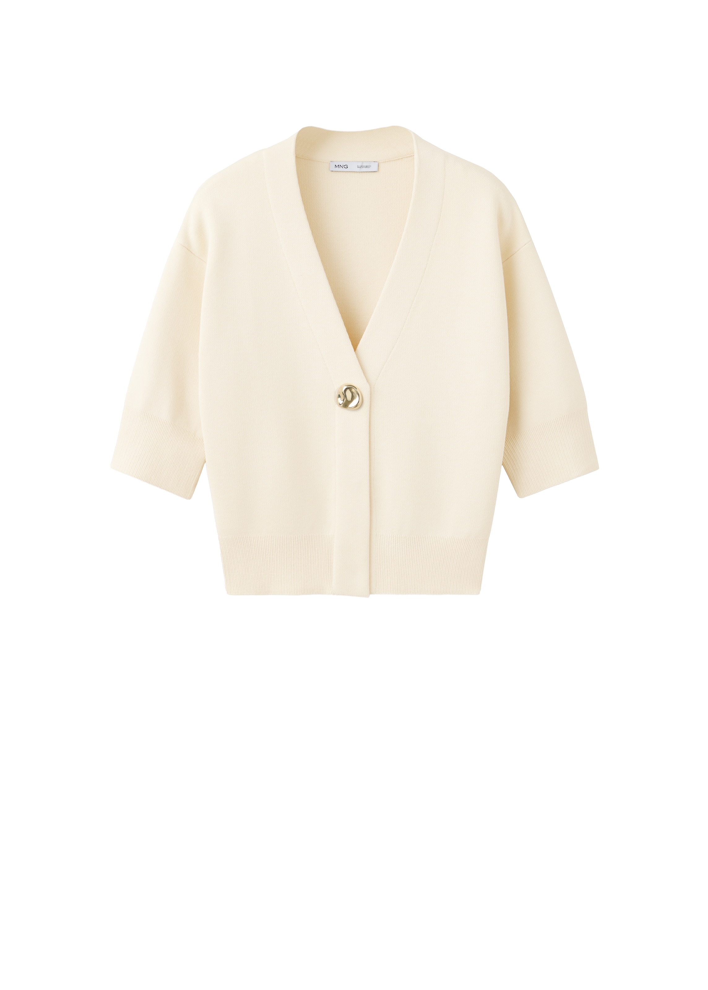 MANGO Cardigan 'HELIA' i beige: forside