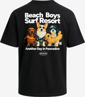 Neverless Shirt 'Beach Dogs' in Black: front