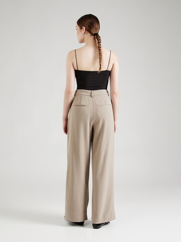 Wide Leg Pantalon à pince 'Henrika' MSCH COPENHAGEN en marron