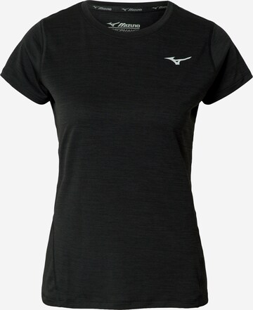 MIZUNO Performance Shirt 'Impulse' in Black: front