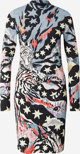 Marc Cain Šaty - pastelová modrá / oranžová / černá / bílá, Produkt