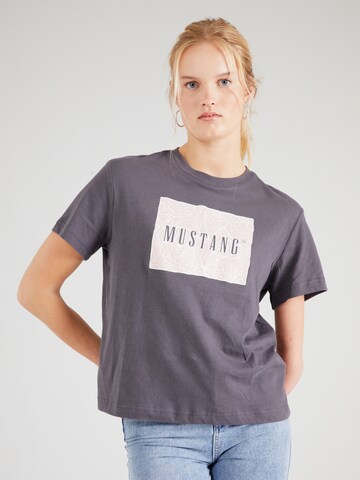 MUSTANG T-Shirt 'ALINA' in Grau: Vorderseite