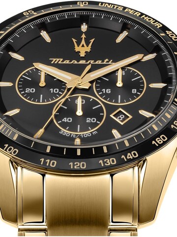 Montre à affichage analogique Maserati en or
