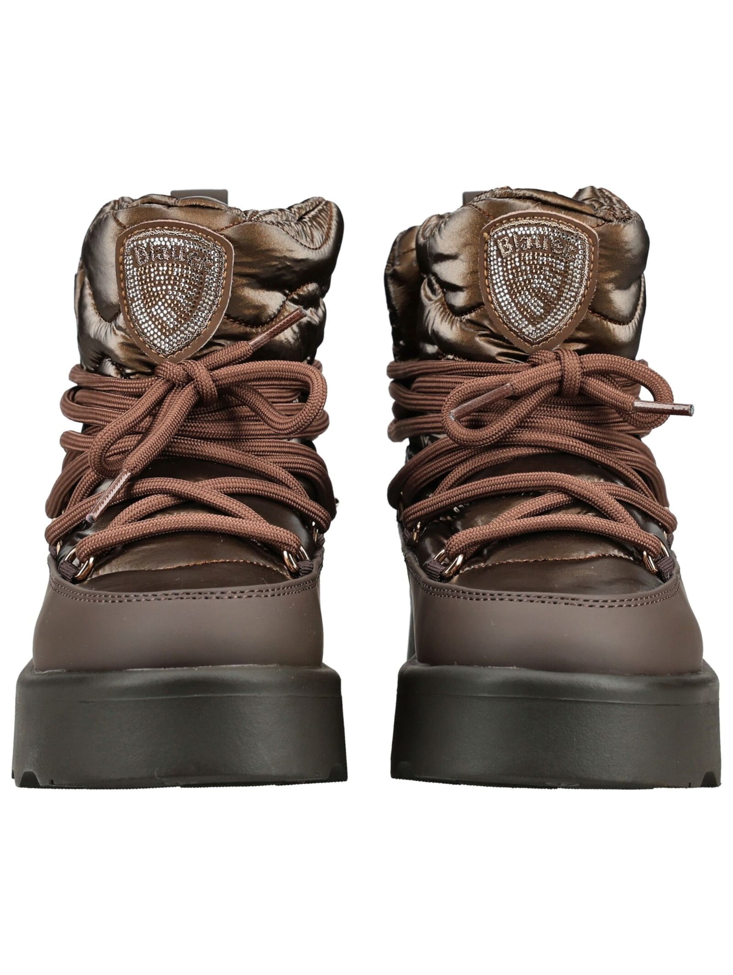 Stivaletto stringato di Blauer.USA in marrone: frontale