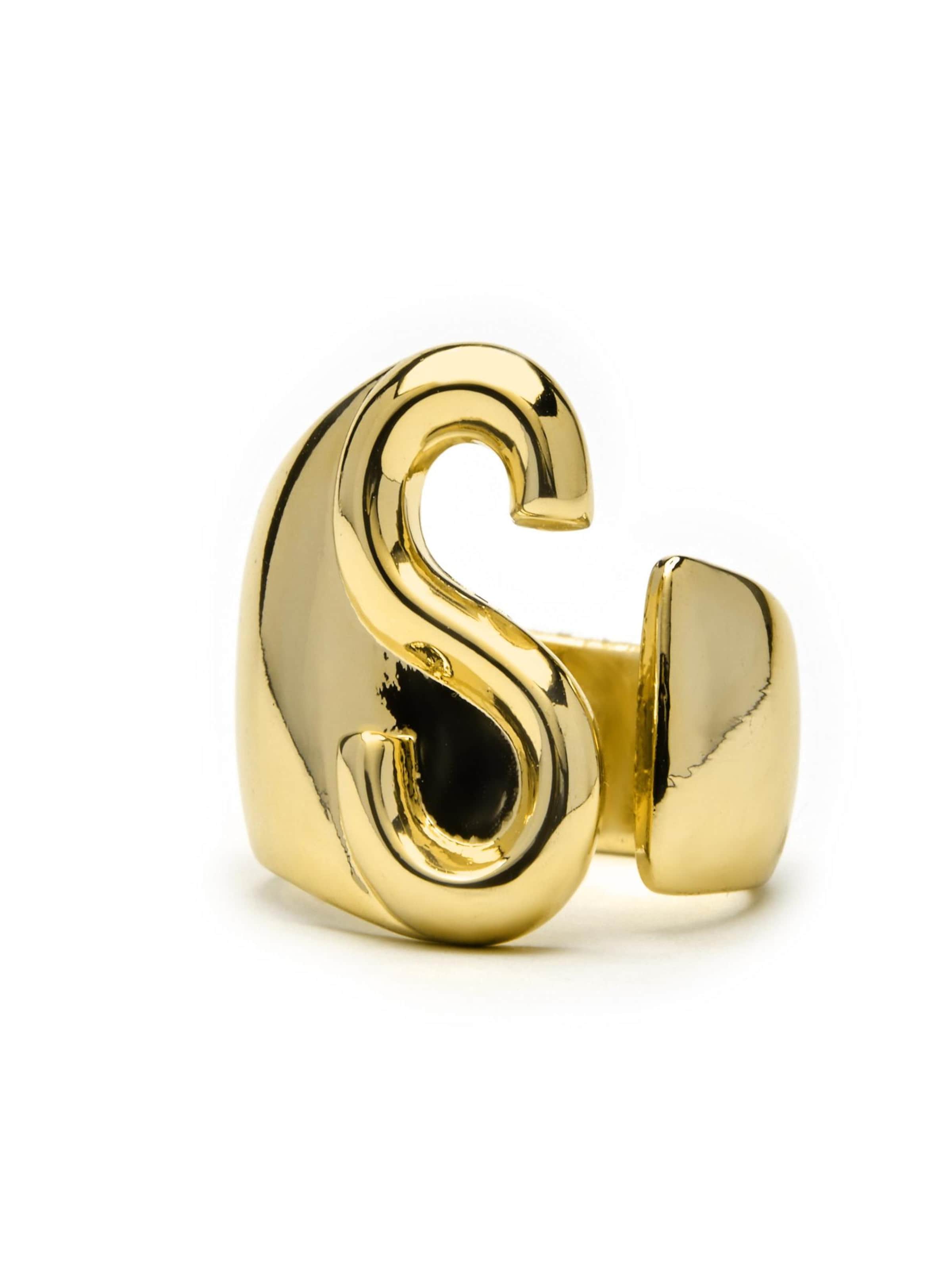 Anello 'Alphabet S' di Luxenter in oro: frontale